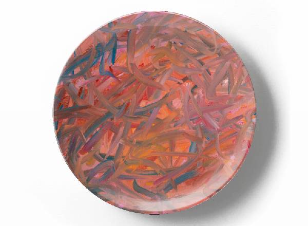 Decorative plate Greg Van Dyke Pink composition 3
