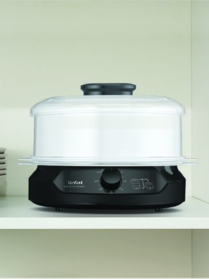Пароварка электрическая Tefal Minicompact VC139810 с таймером, индикатором уровня воды, 800 Вт