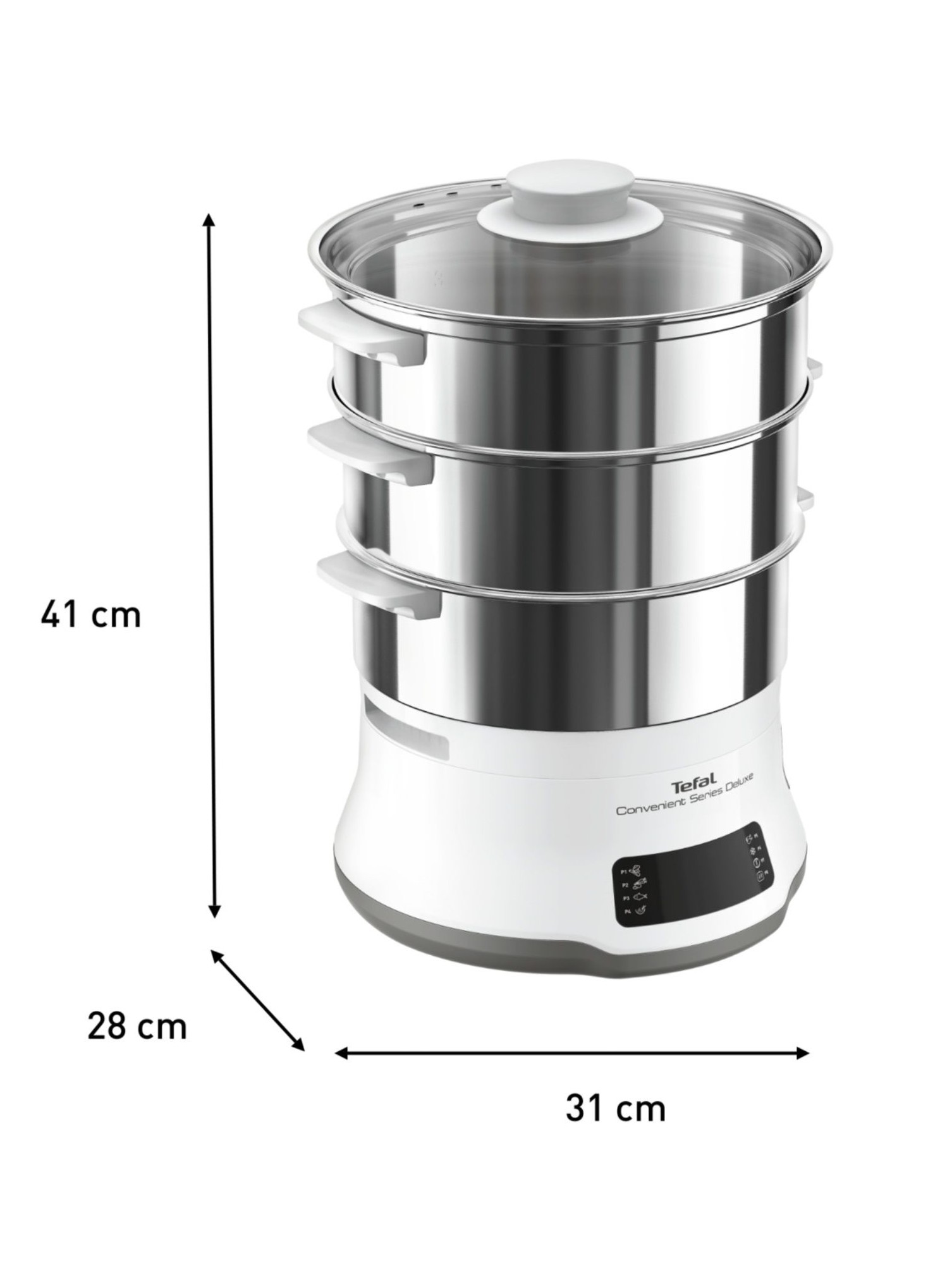 Пароварка электрическая Tefal Convenient Series Deluxe VC502D10 3 яруса