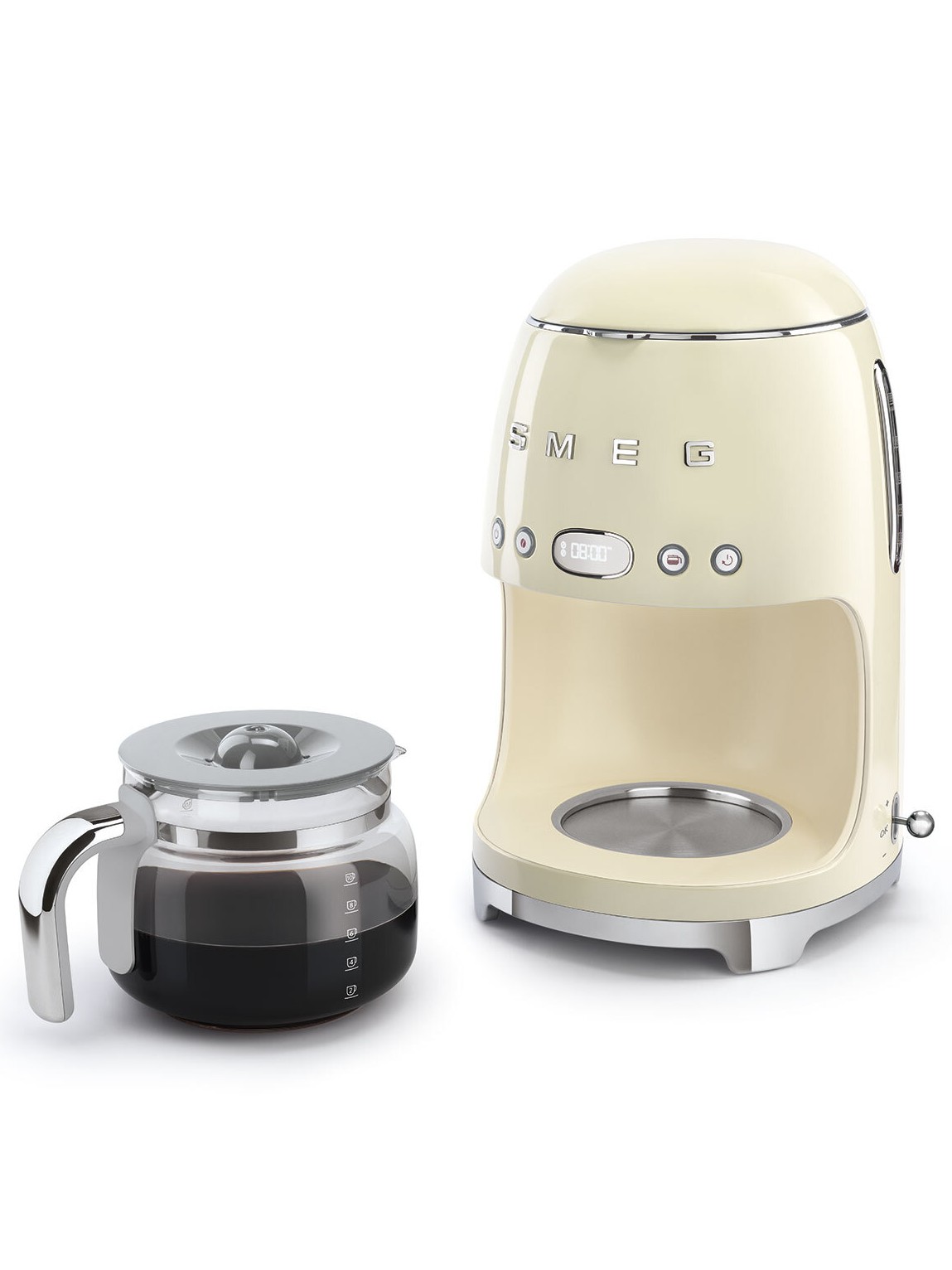 Капельная кофеварка SMEG DCF02CREU Цвет кремовый глянцевый