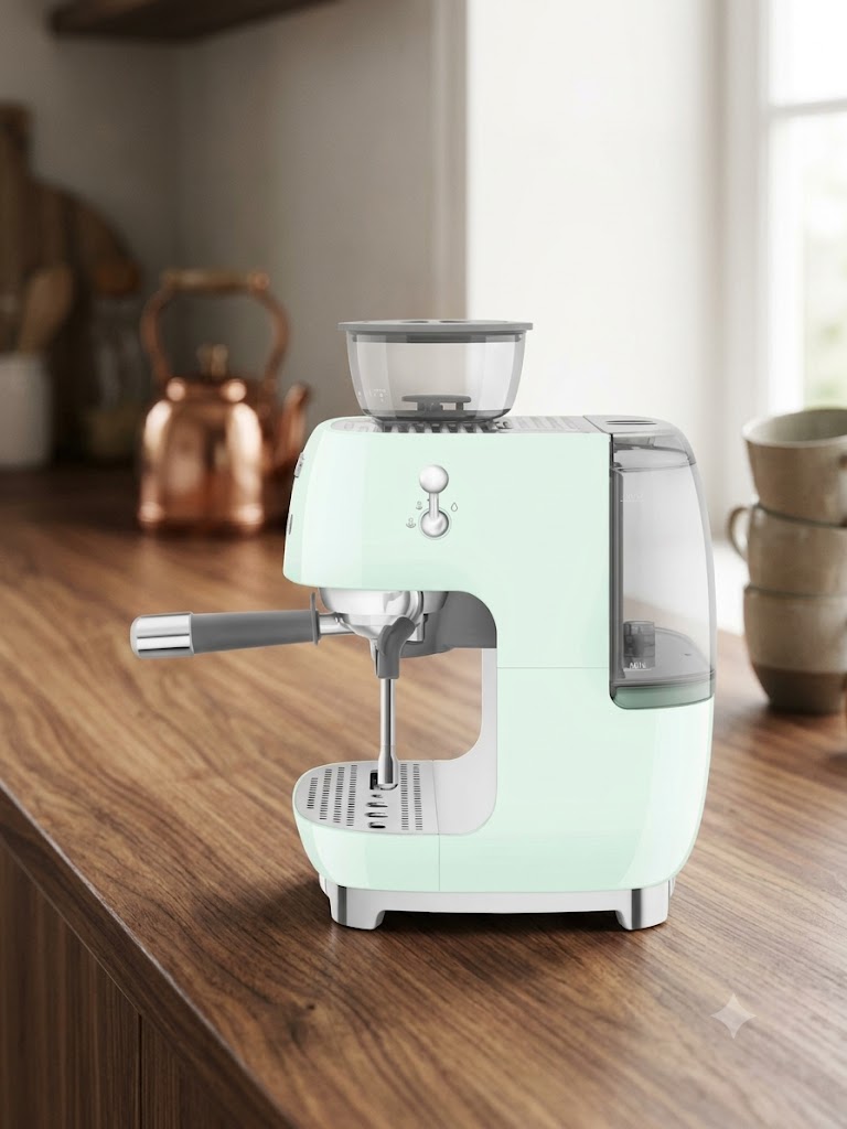Кофемашина-эспрессо SMEG EGF03PGEU цвет пастельно-зелёный глянцевый