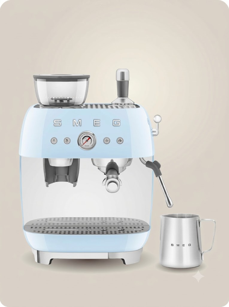 Кофемашина-эспрессо SMEG EGF03PBEU Цвет пастельно-голубой глянцевый