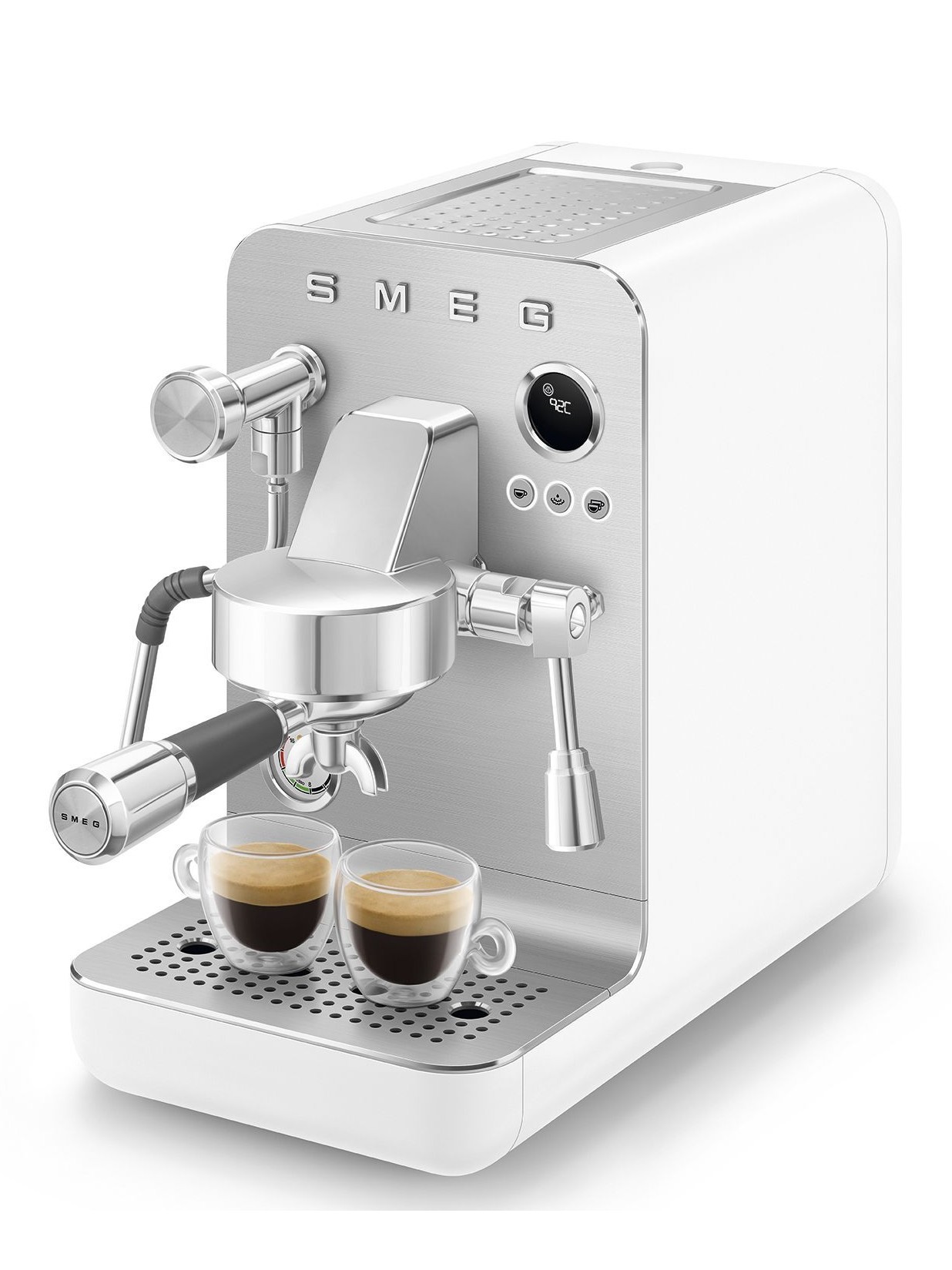 Рожковая эспрессо кофемашина SMEG EMC02WHMEU Цвет белый матовый