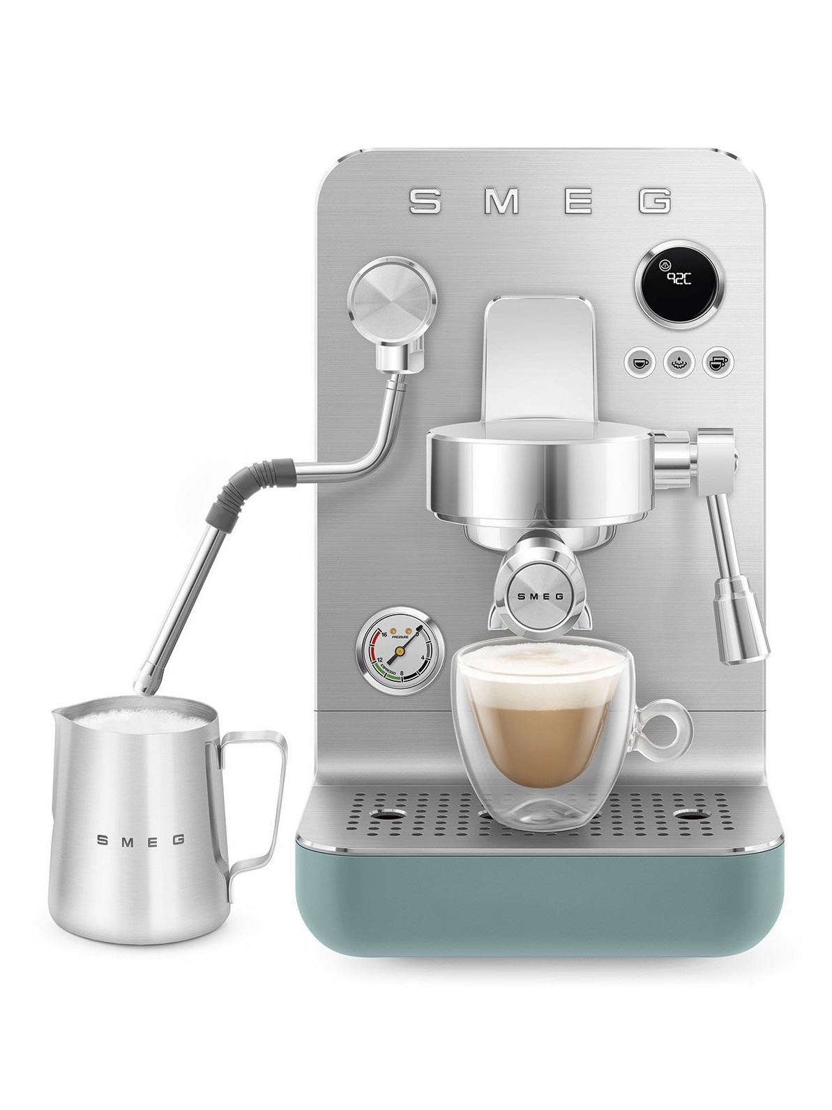 Рожковая эспрессо кофемашина SMEG EMC02EGMEU Цвет изумрудно-зеленый матовый